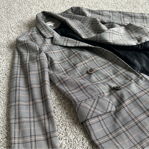 Vero Moda Plaid Grey Blazer - size XS - Picture 2 of 5